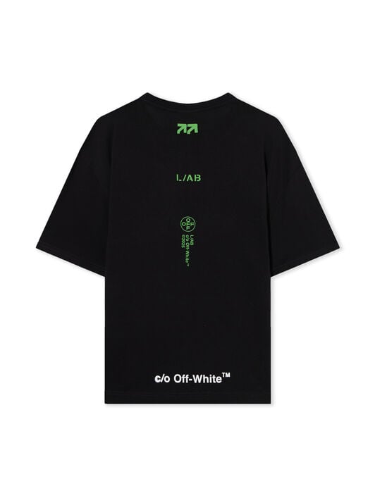 LAB L/AB Off Stacked T-Shirt BLACK 44LABF26T078