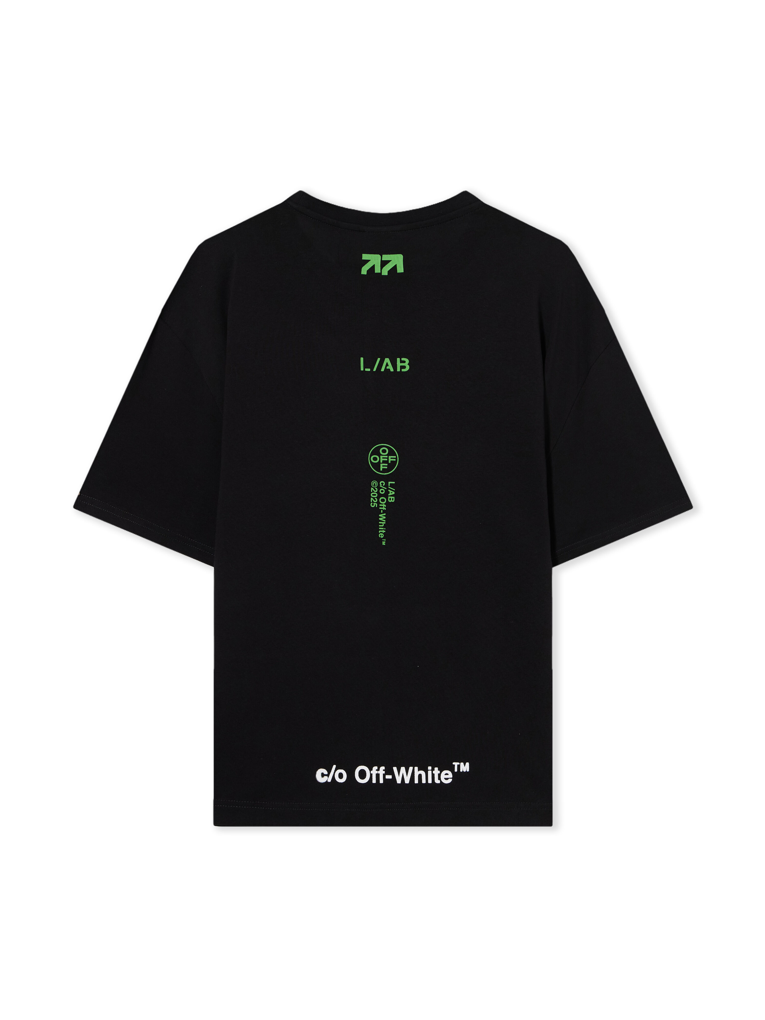 LAB L/AB Off Stacked T-Shirt BLACK 44LABF26T078