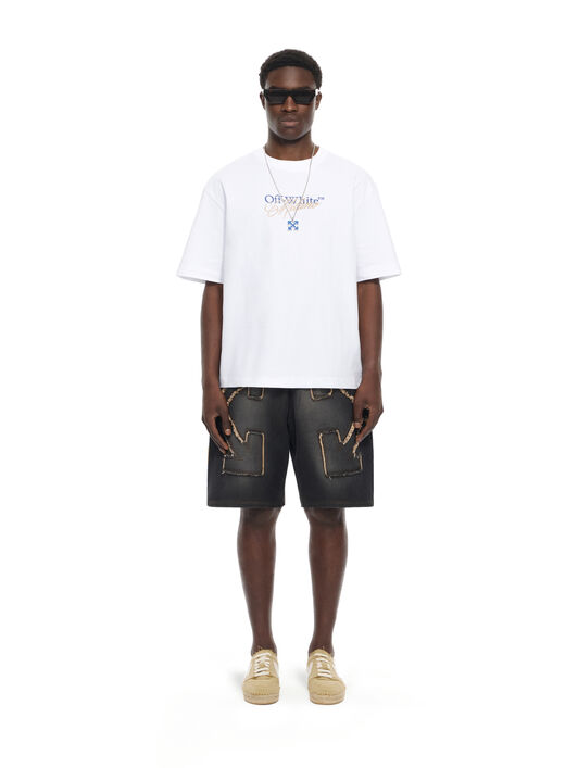 OFF WHITE Milano City Garments Skate  T-Shirt WHITE 44MAA120S26J01G