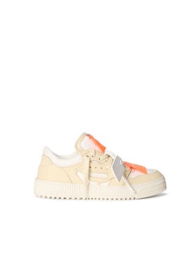 OFF WHITE 3.0 Court Low Top Sneakers WHITE - BEIGE OWIA28ES26LEA001