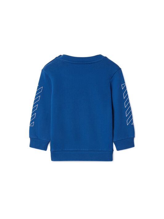 OFF WHITE Diagonal Bookish Sweatshirt BLUE OBXC001S25FLE001