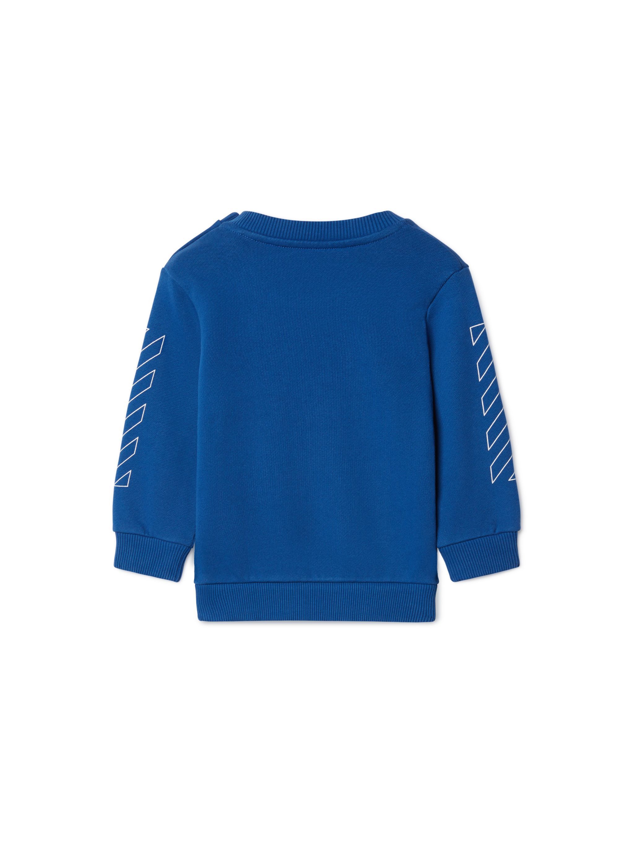OFF WHITE Diagonal Bookish Sweatshirt BLUE OBXC001S25FLE001