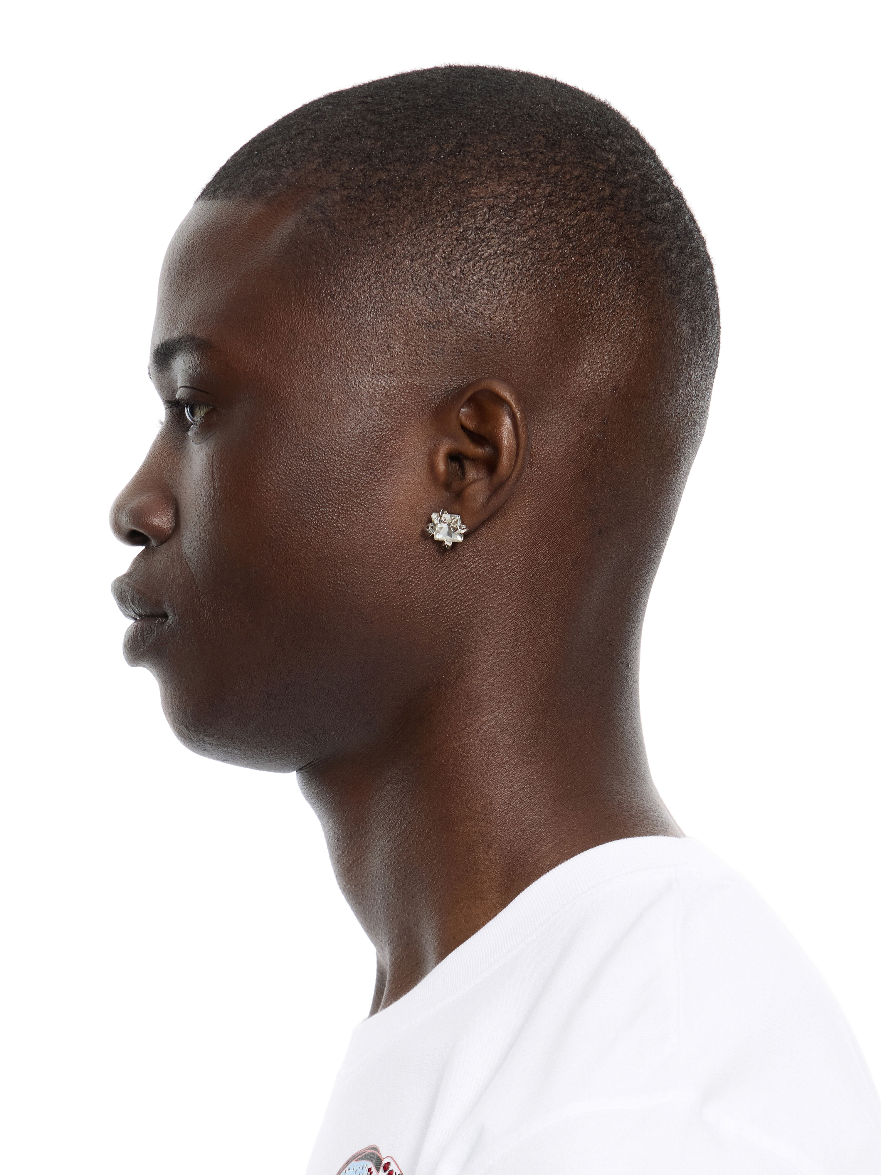 OFF WHITE Bling Square Mono Earring SILVER - SILVER OMOD11TS26MET001