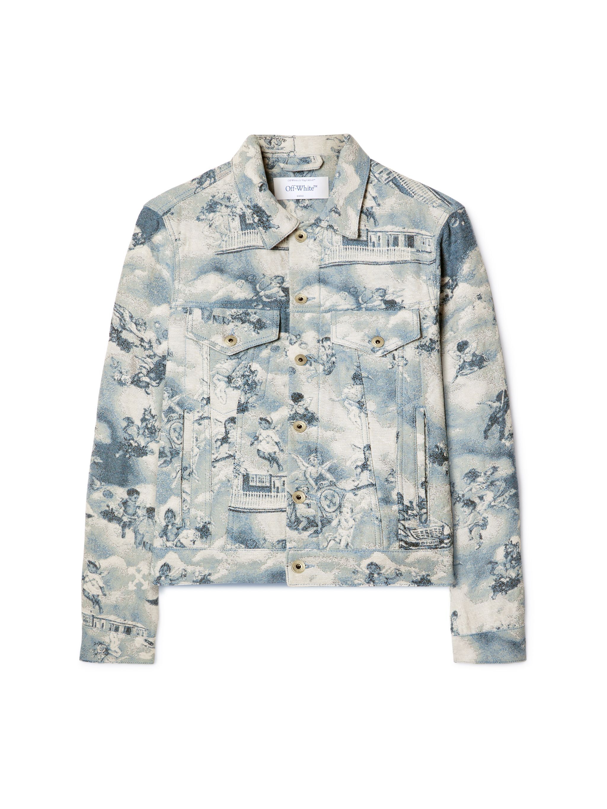 OFF WHITE Tapestry Fresco Jacket BLUE OWYE012S25FAB001