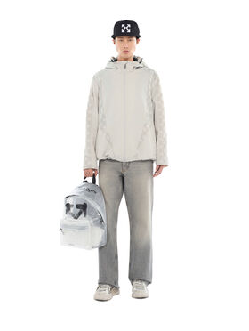 OFF WHITE Off Line Racing Windbreaker LIGHT GRAY 44MEB04IF26F002