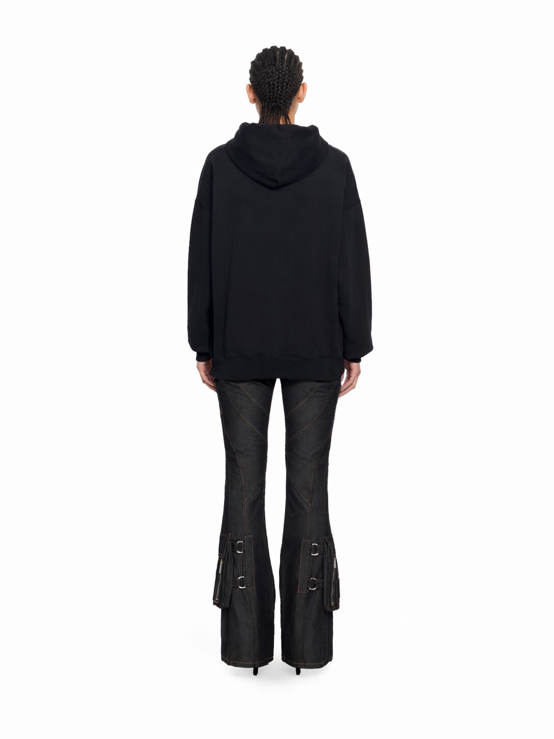 OFF WHITE Swarovski Double Eagle Raglan Hoodie Black-Black 29E00292T