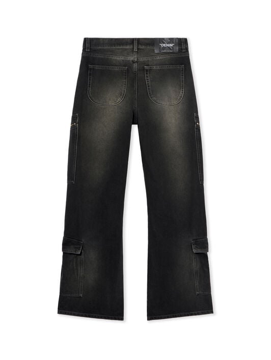 Gothic Skate Cargo Jeans OFF WHITE Gothic Skate Cargo Jeans DIRTY BLACK - FROZEN DEW OMYA190F25DEN001