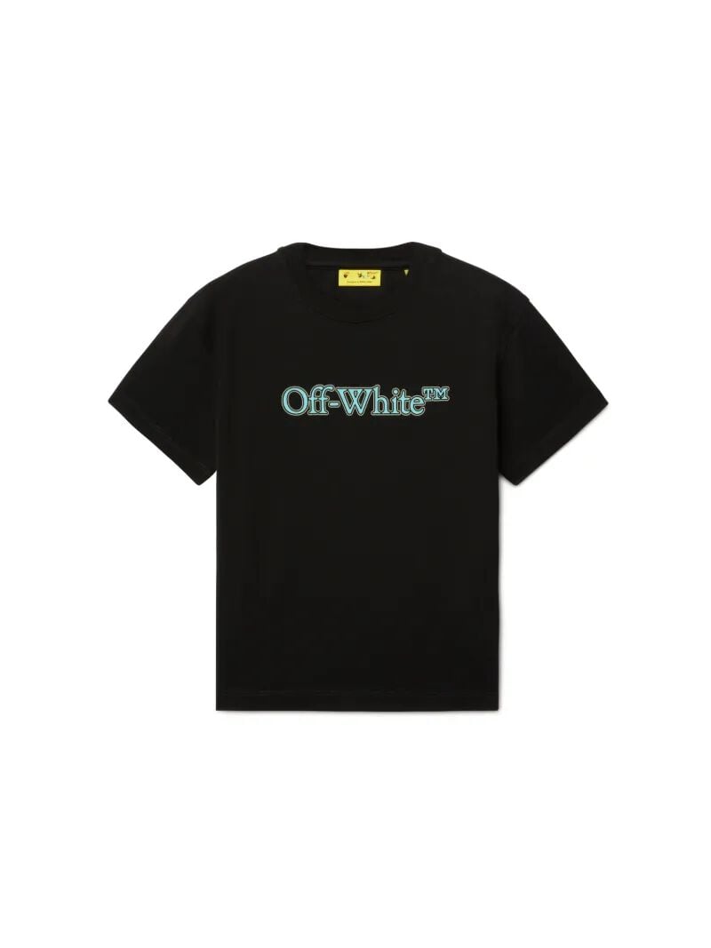 OFF WHITE T-Shirt Con Logo Big Bookish NERO OBAA002S25JER001