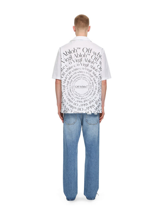 OFF WHITE Circle Off Bowling Shirt WHITE 44XGG01FS26F006