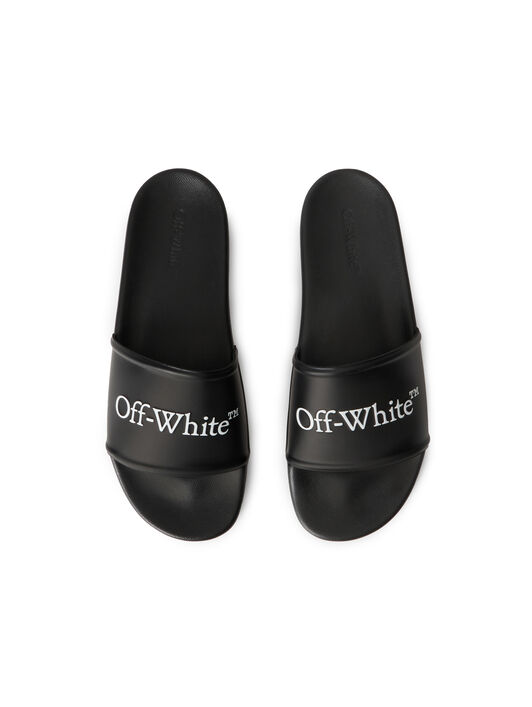OFF WHITE Sandali Slider Bookish BLACK/WHITE OMIU002S26MAT002