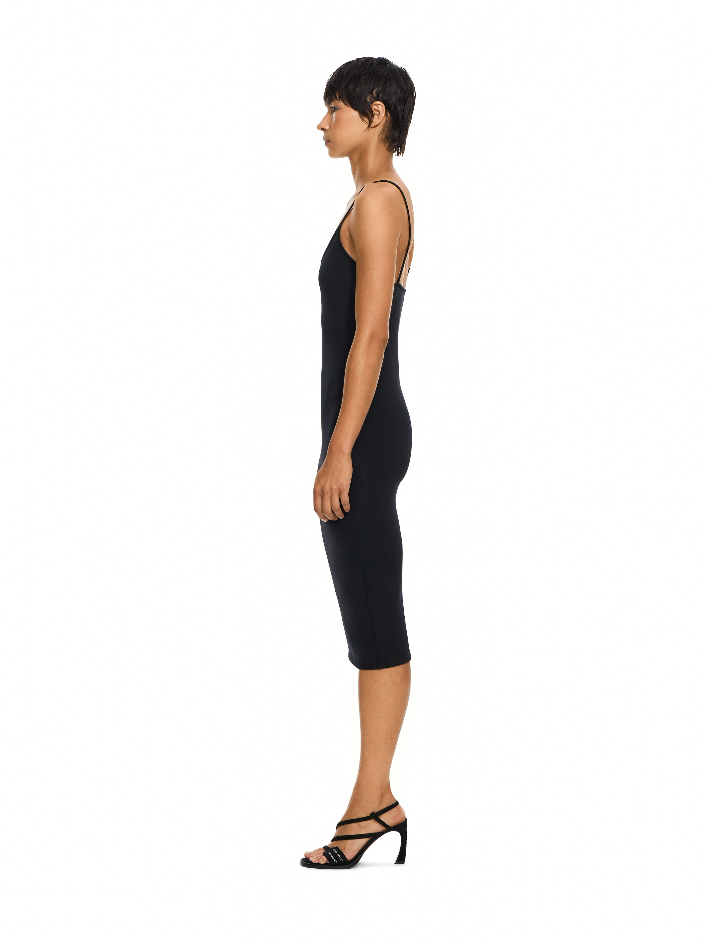 Off Stamp Sleek Midi Dress OFF WHITE Off Stamp Sleek Midi Dress Black-White 2FU00632T