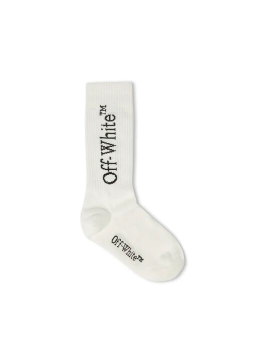 OFF WHITE Bookish Lange Socken WEISS OBRA003S25KNI001