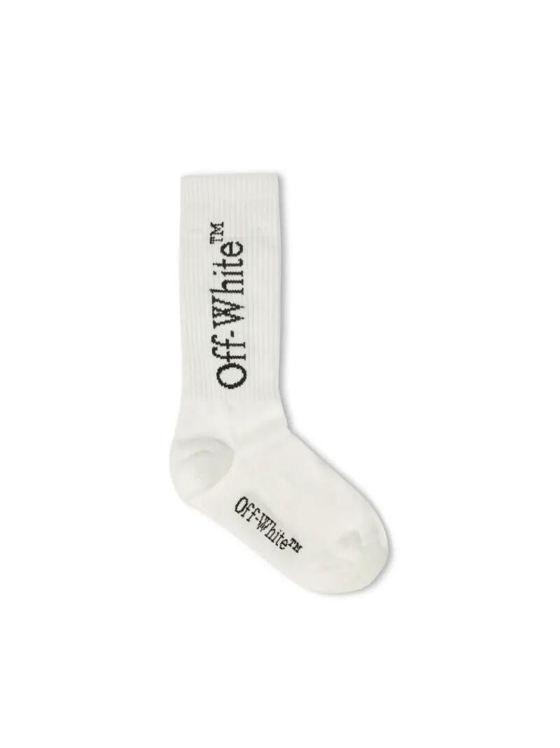 OFF WHITE Bookish Lange Socken WEISS OBRA003S25KNI001