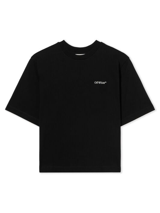 Scribble Diag Boxy T-Shirt OFF WHITE Scribble Diag Boxy T-Shirt BLACK - WHITE OWAA124F25JER008