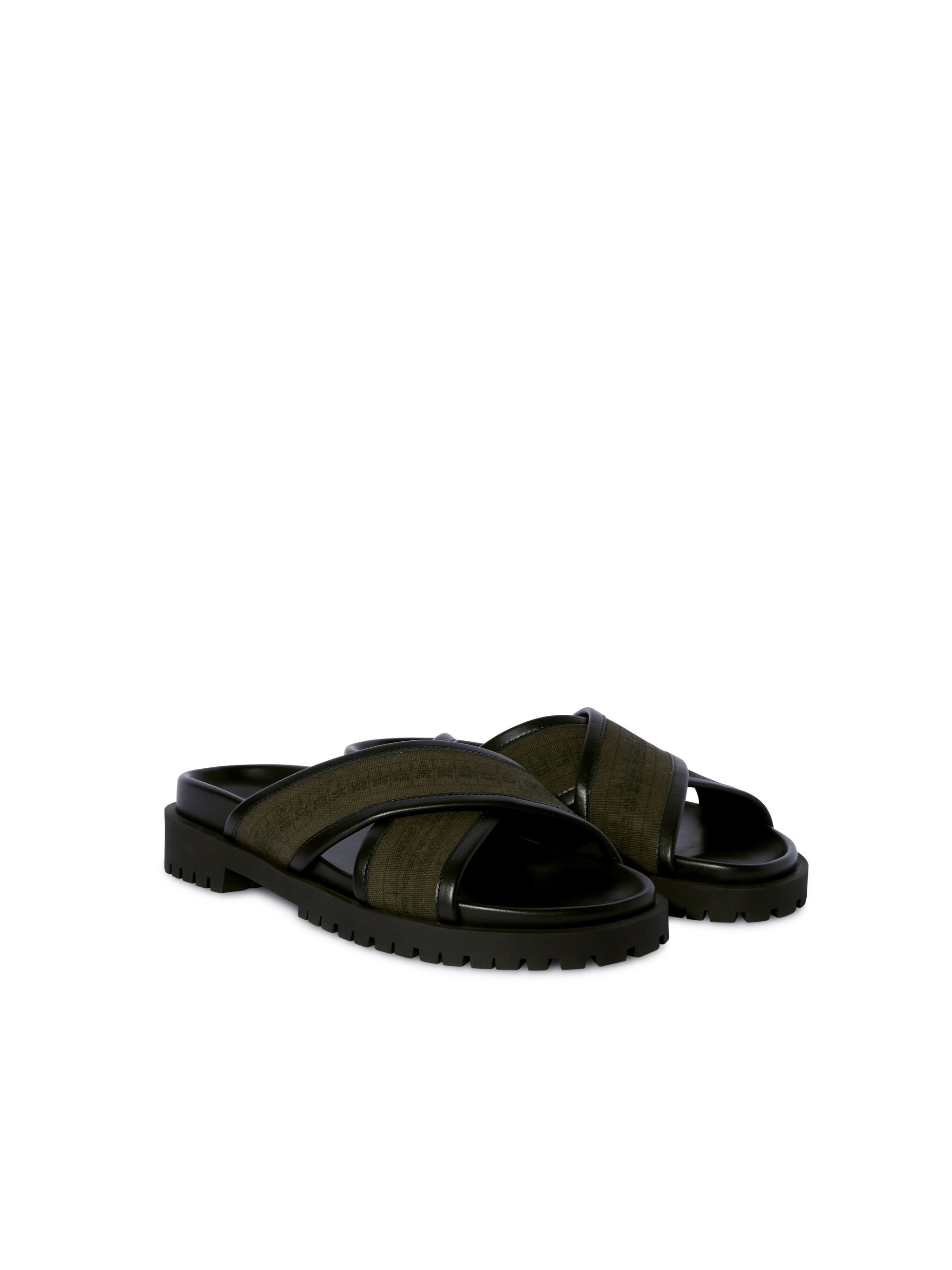 OFF WHITE Grün/Schwarz Chicago Crisscross Sandalen GRÜN OMIH002S25FAB001