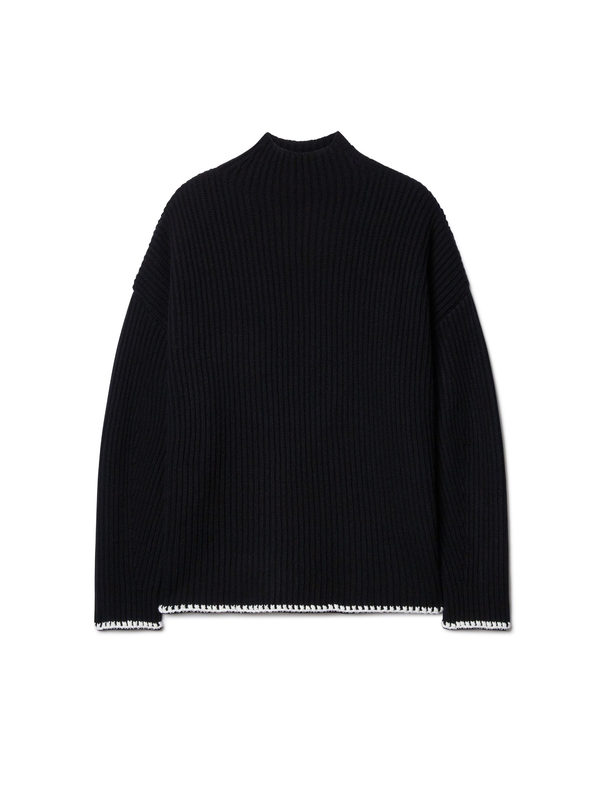 OFF WHITE Merino Wo Trim Arrow Turtlen BLACK OWHF054F24KNI001