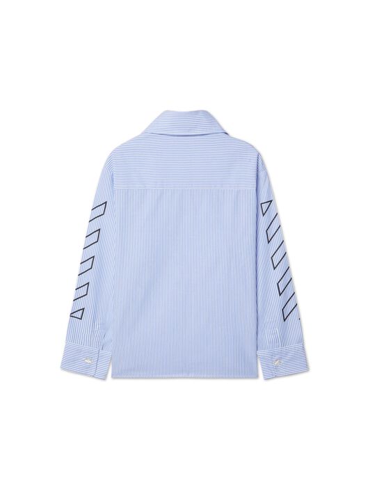 OFF WHITE Diagonal Bookish Shirt BLUE OBGA00AS25FAB001