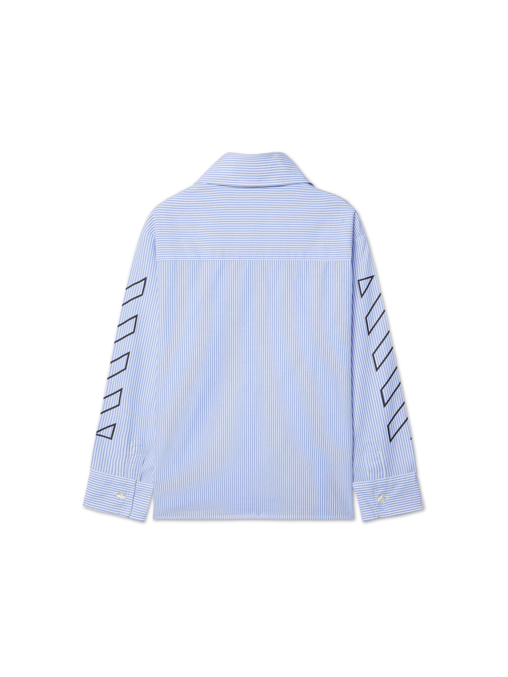 OFF WHITE Diagonal Bookish Shirt BLUE OBGA00AS25FAB001