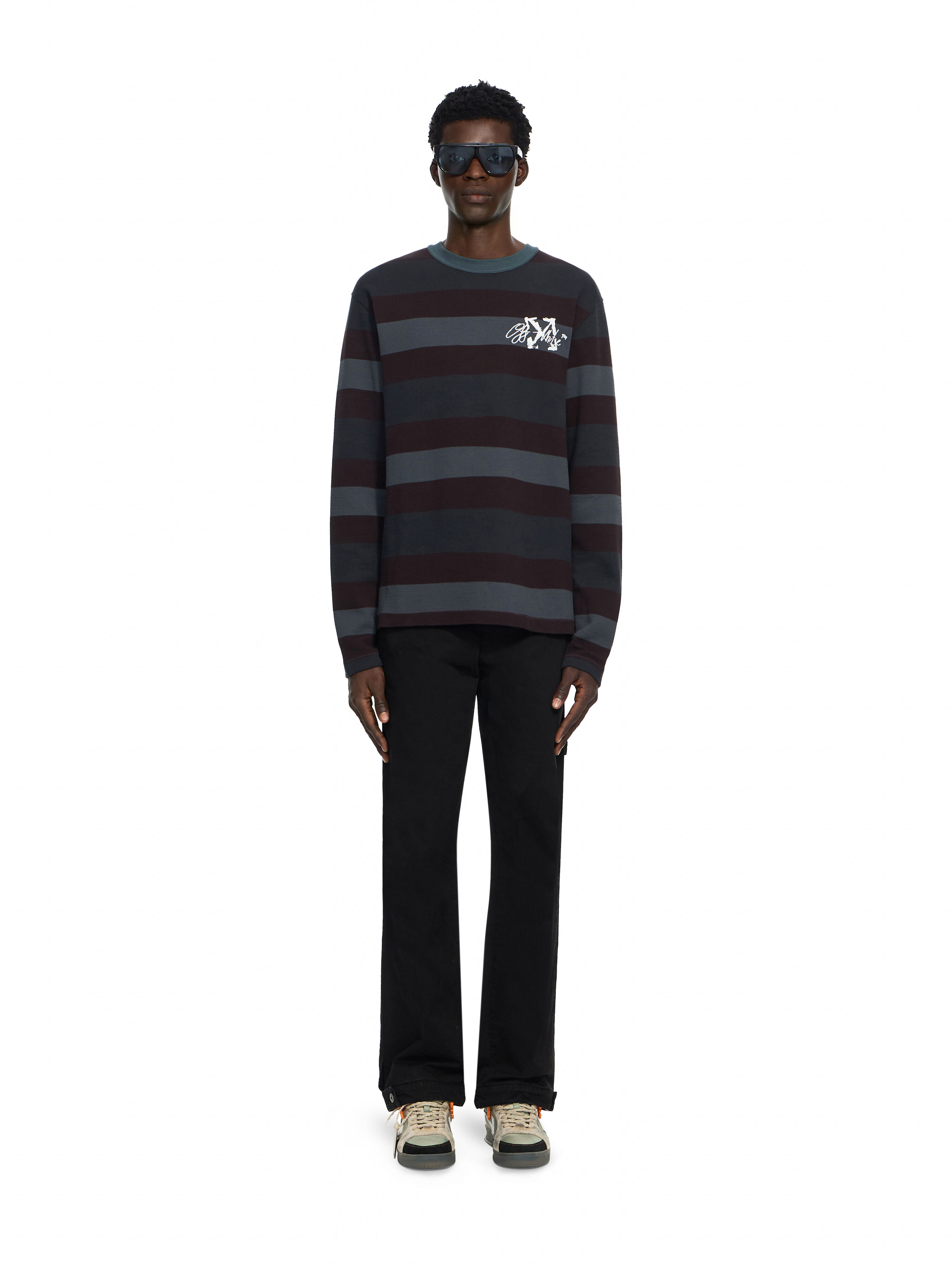 Stroke Striped Long Sleeve T-Shirt OFF WHITE Stroke Striped Long Sleeve T-Shirt MULTICOLOR 44MAB09KF26J002
