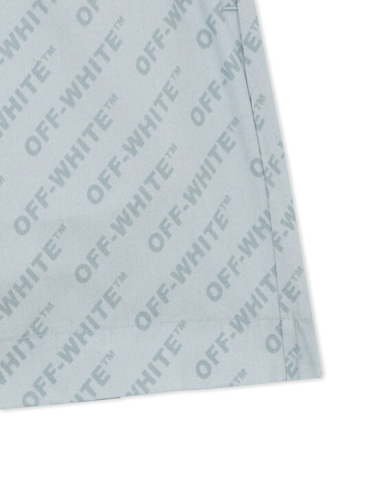 OFF WHITE Logo Aop Short DUSTY BLUE 44BCB00CS26F001