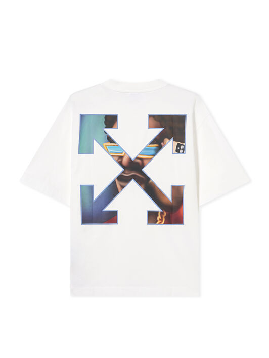 OFF WHITE Barber Arrow Skate  T-Shirt WHITE - SERENITY OMAA120S25JER00G