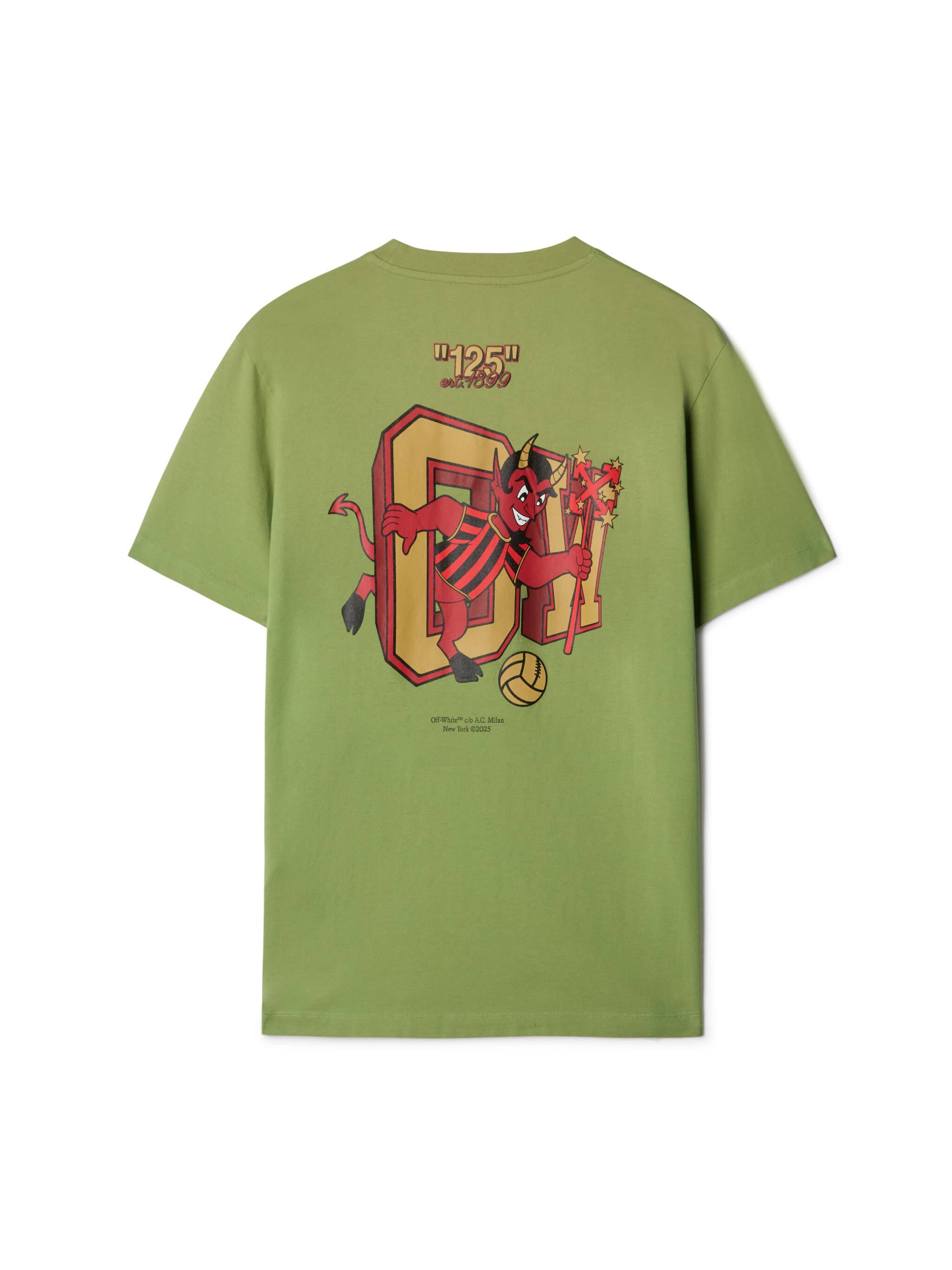 OFF WHITE Off-White™ C/O Ac Milan I Support T-Shirt GREEN OMAA027T25JER00U
