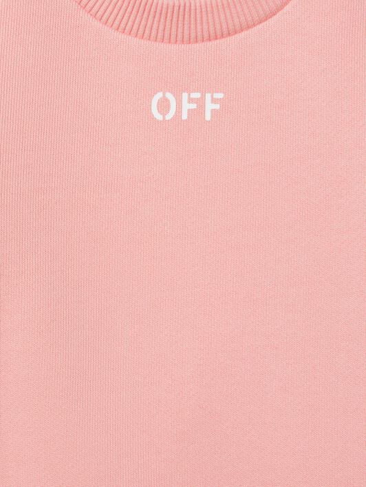 OFF WHITE Stamp Sweatshirt PINK OGXC001S25FLE003