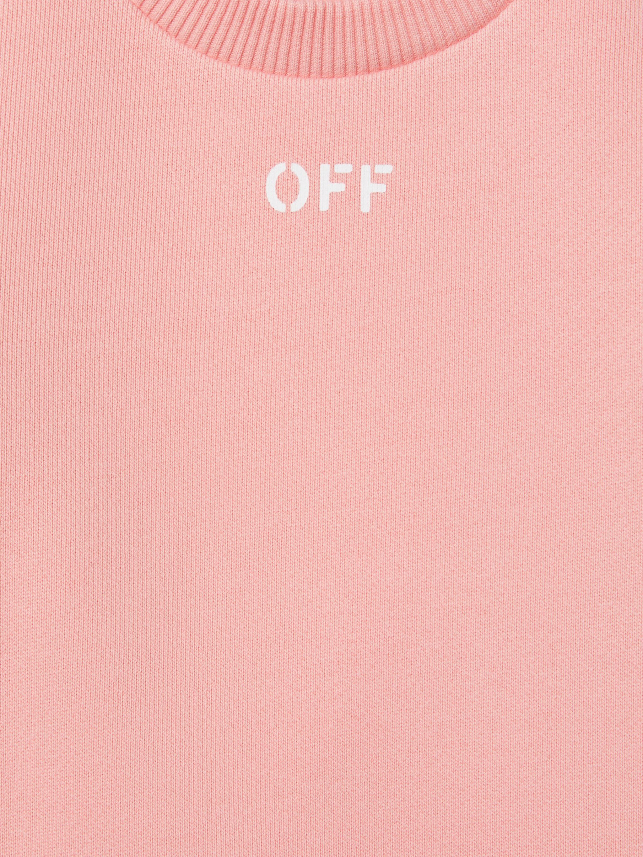 OFF WHITE Stamp Sweatshirt PINK OGXC001S25FLE003