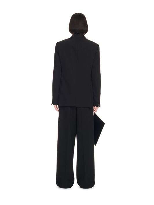 OFF WHITE ORIGAMI WOLL JACKE SCHWARZ OMEN074F24FAB001