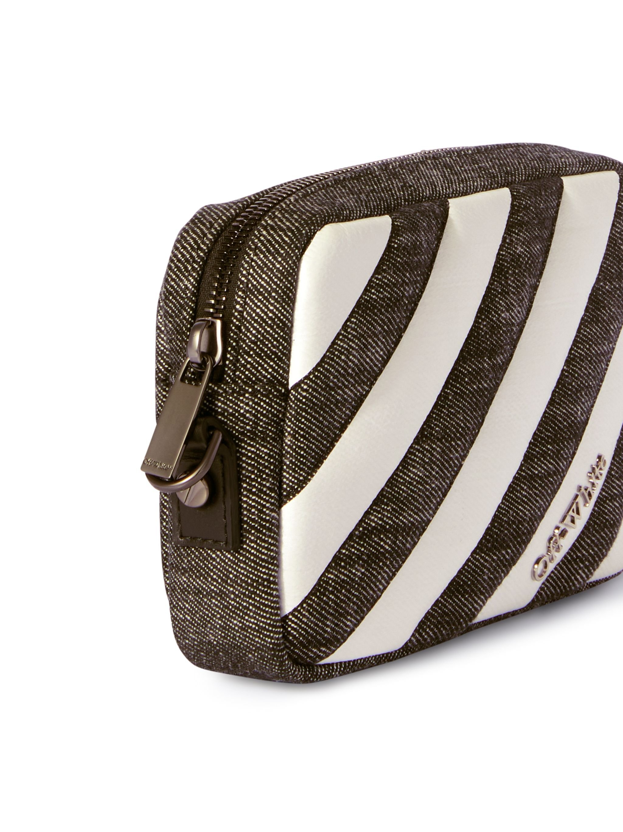 OFF WHITE Black Diagonal Quilted Camera Bag BLACK OWNN18FS25FAB002