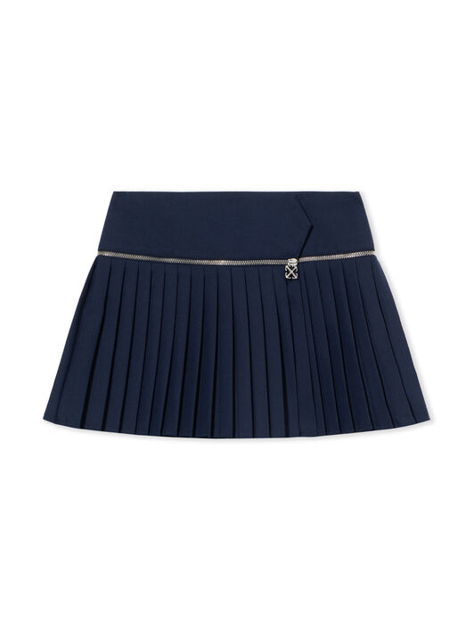 OFF WHITE Zip Pleated Skirt BLUE IRIS-NO COLOR OWCU01FF25FAB001