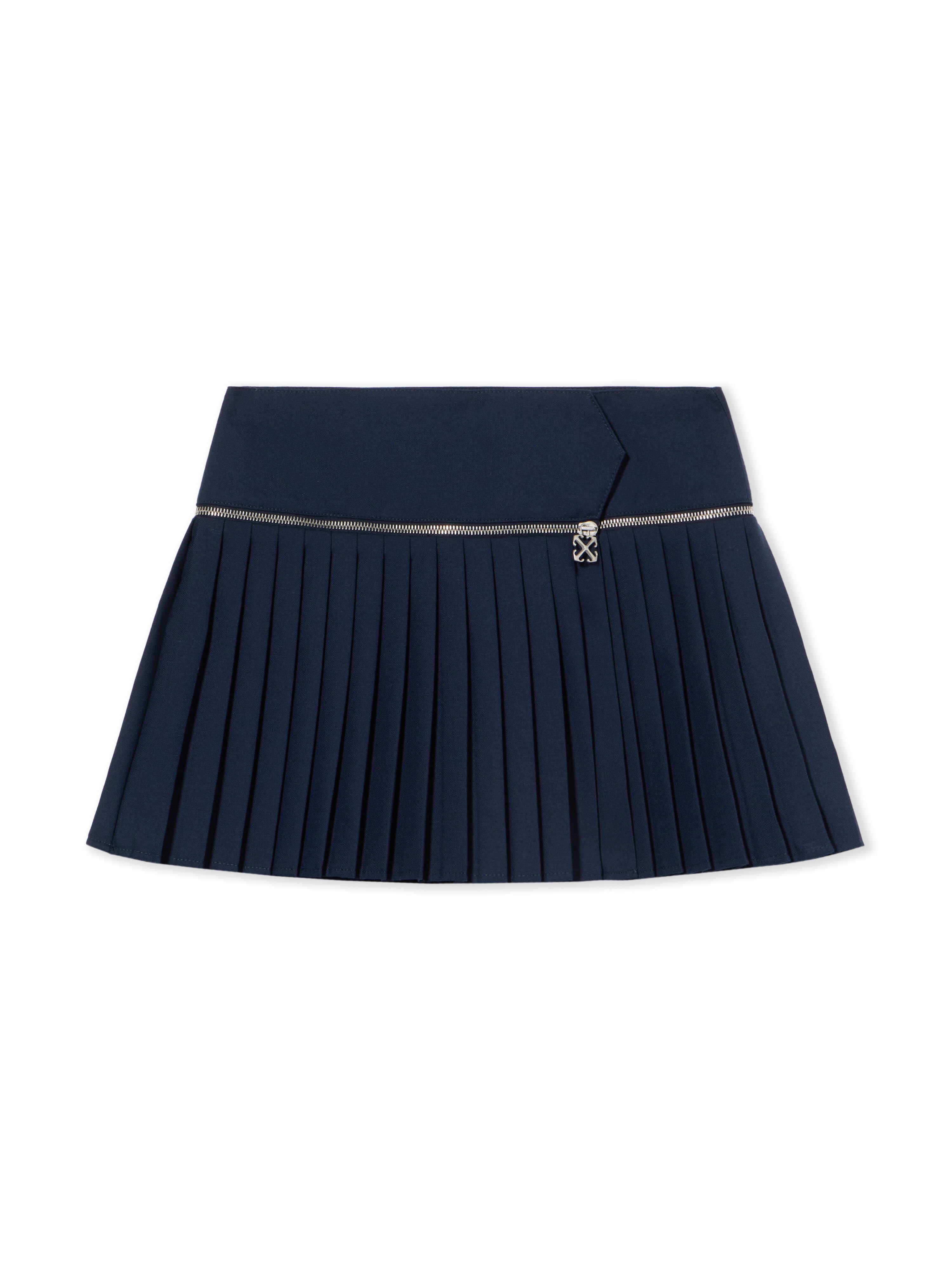 OFF WHITE Zip Pleated Skirt BLUE IRIS-NO COLOR OWCU01FF25FAB001
