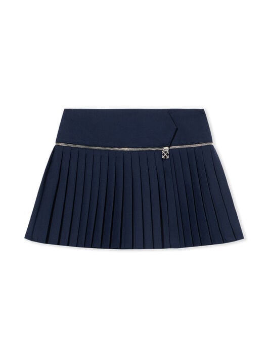 Zip Pleated Skirt OFF WHITE Zip Pleated Skirt BLUE IRIS-NO COLOR OWCU01FF25FAB001