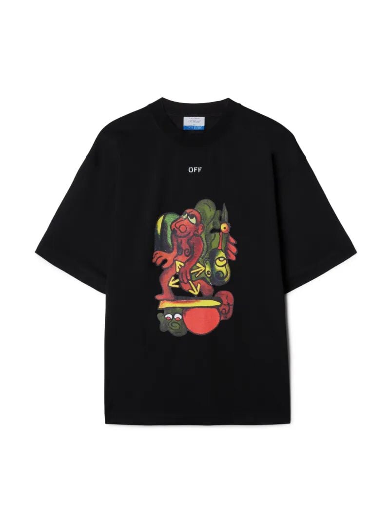 OFF WHITE Schwarzes Nana T-Shirt Mit Pfeil  OMAA120Z25JER002