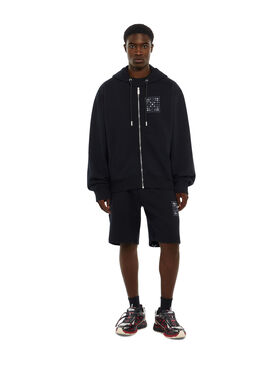 OFF WHITE Dotted Arrow Regular Zip Hoodie BLACK 44MBE02EG26F001