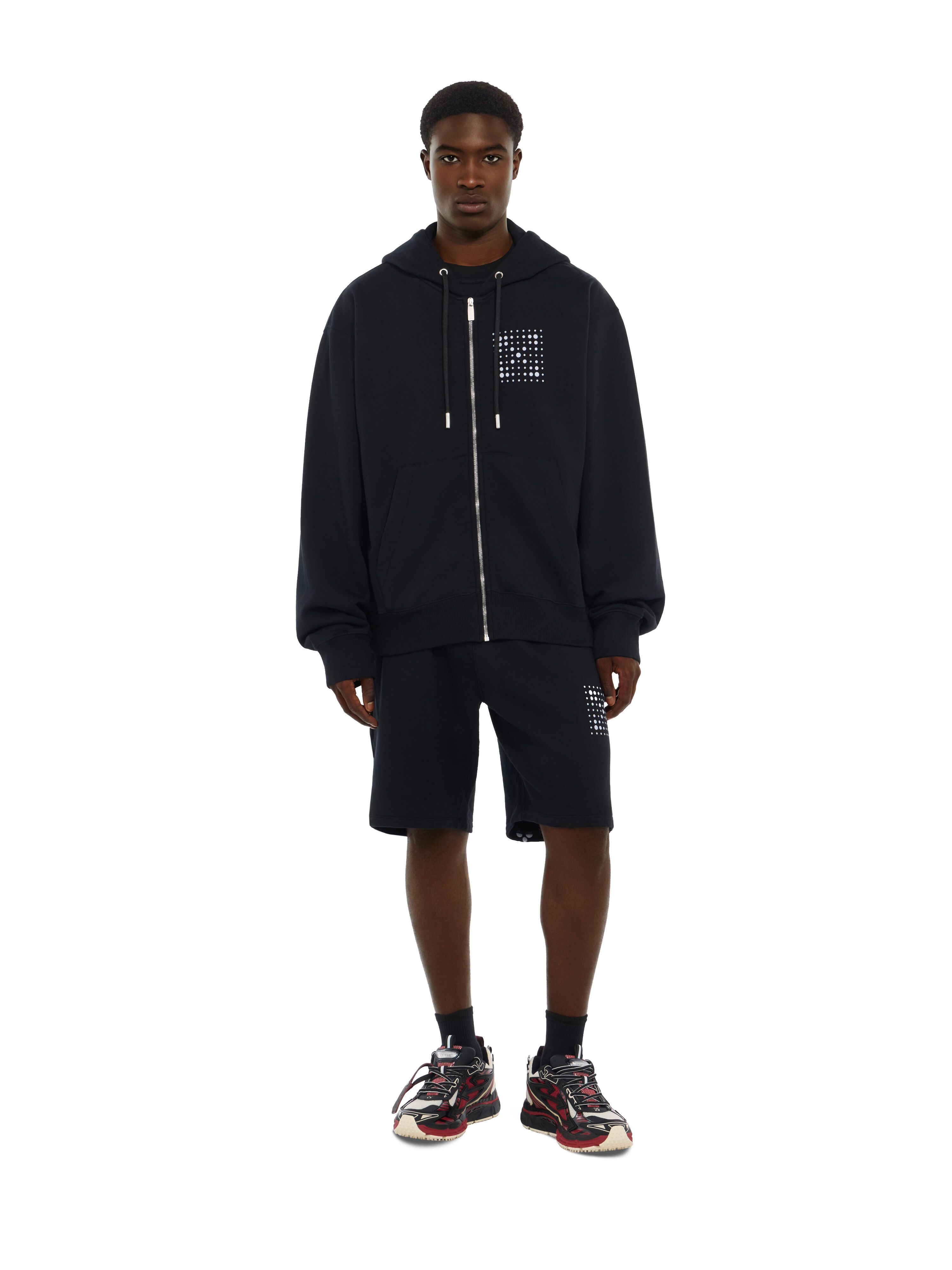 Dotted Arrow Regular Zip Hoodie OFF WHITE Dotted Arrow Regular Zip Hoodie BLACK 44MBE02EG26F001