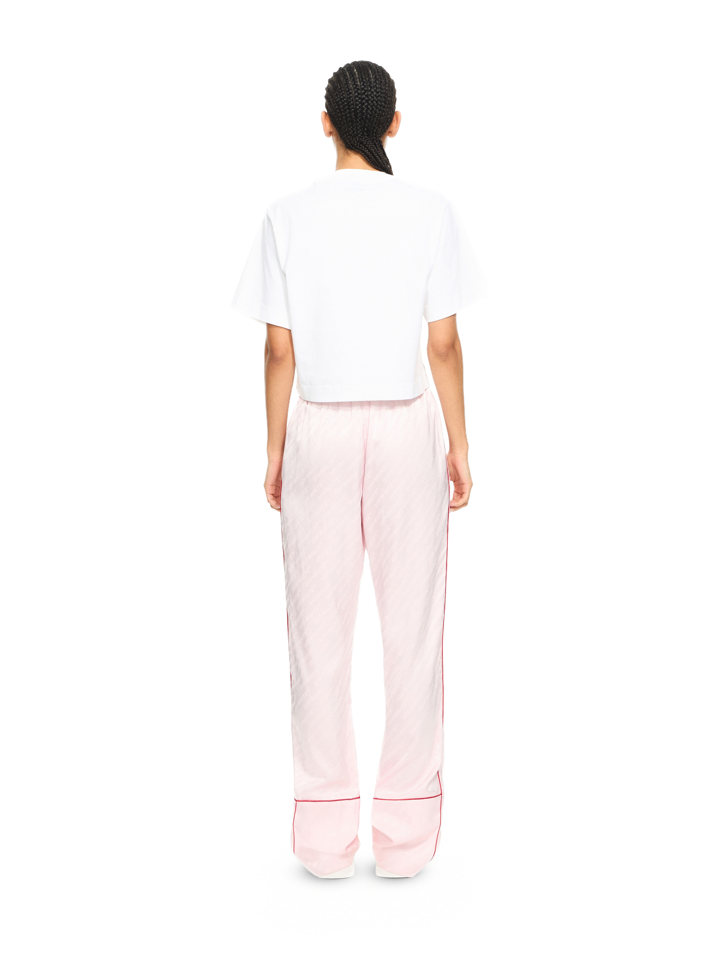 OFF WHITE Jacquard Satin Pajama Pants Soft Pink-No Color 2CA18ZS26FAB001