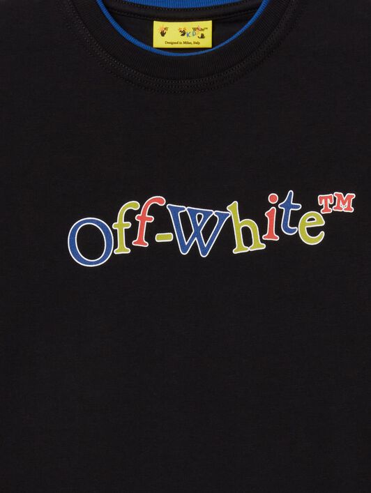 schwarzes, kurzärmeliges t-shirt mit verrücktem logo OFF WHITE schwarzes, kurzärmeliges t-shirt mit verrücktem logo SCHWARZ OBAA012F24JER001