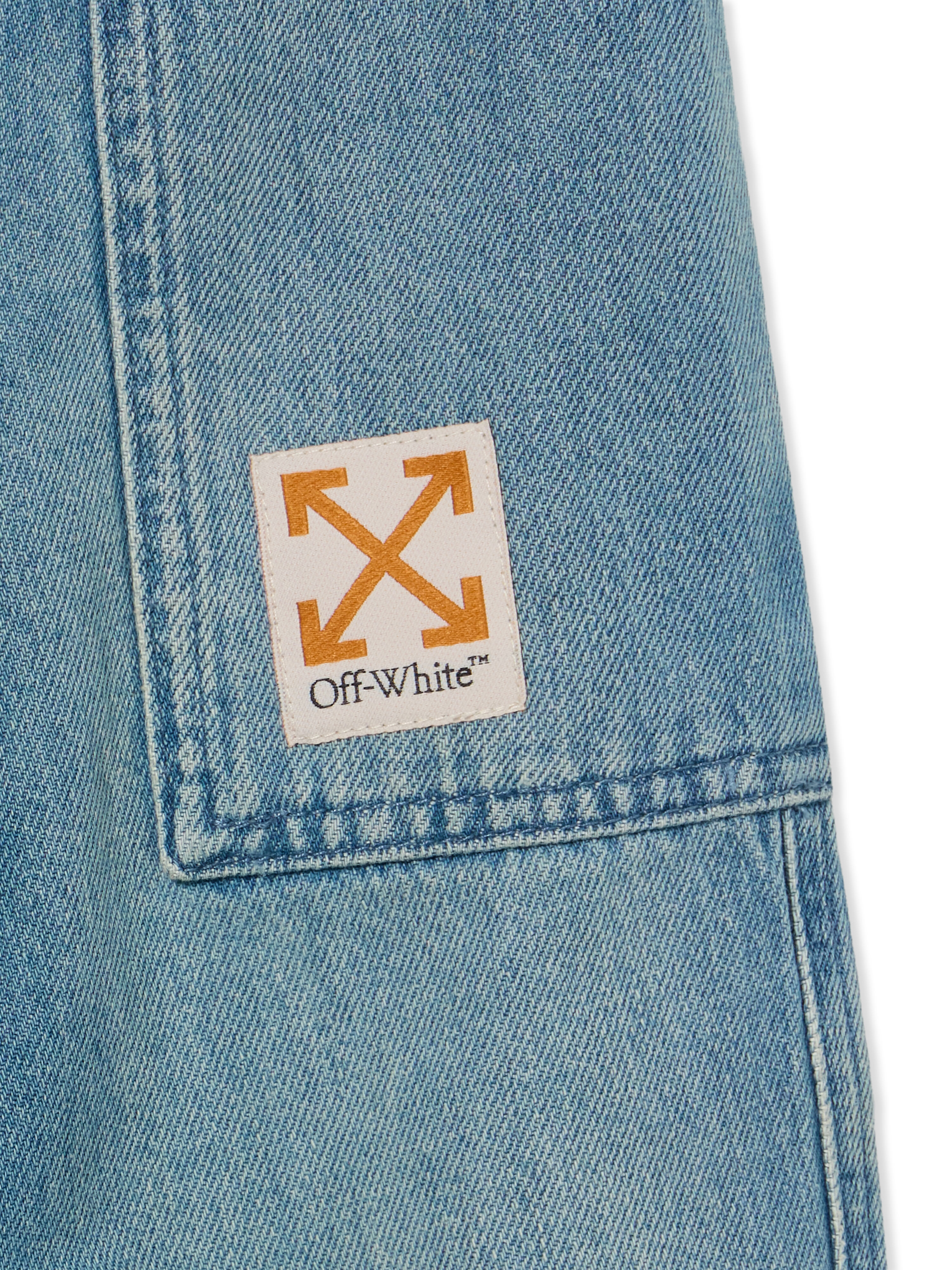 Arrow Label Denim Cargo Pants OFF WHITE Arrow Label Denim Cargo Pants SAND BLUE 44BYB003F26D001