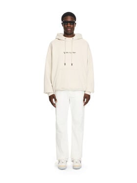 OFF WHITE Script Arrow Diagonal Skate Hoodie PUMICE STONE 44MBB085S26F004