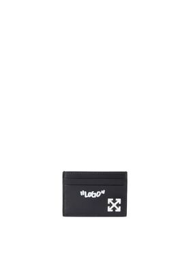 OFF WHITE Black Jitney Quote Card Case BLACK OMND09BC99LEA001