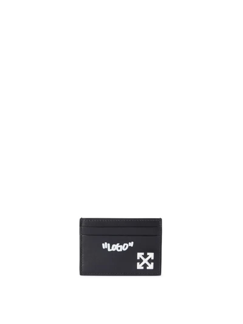 OFF WHITE Black Jitney Quote Card Case BLACK OMND09FC99LEA001