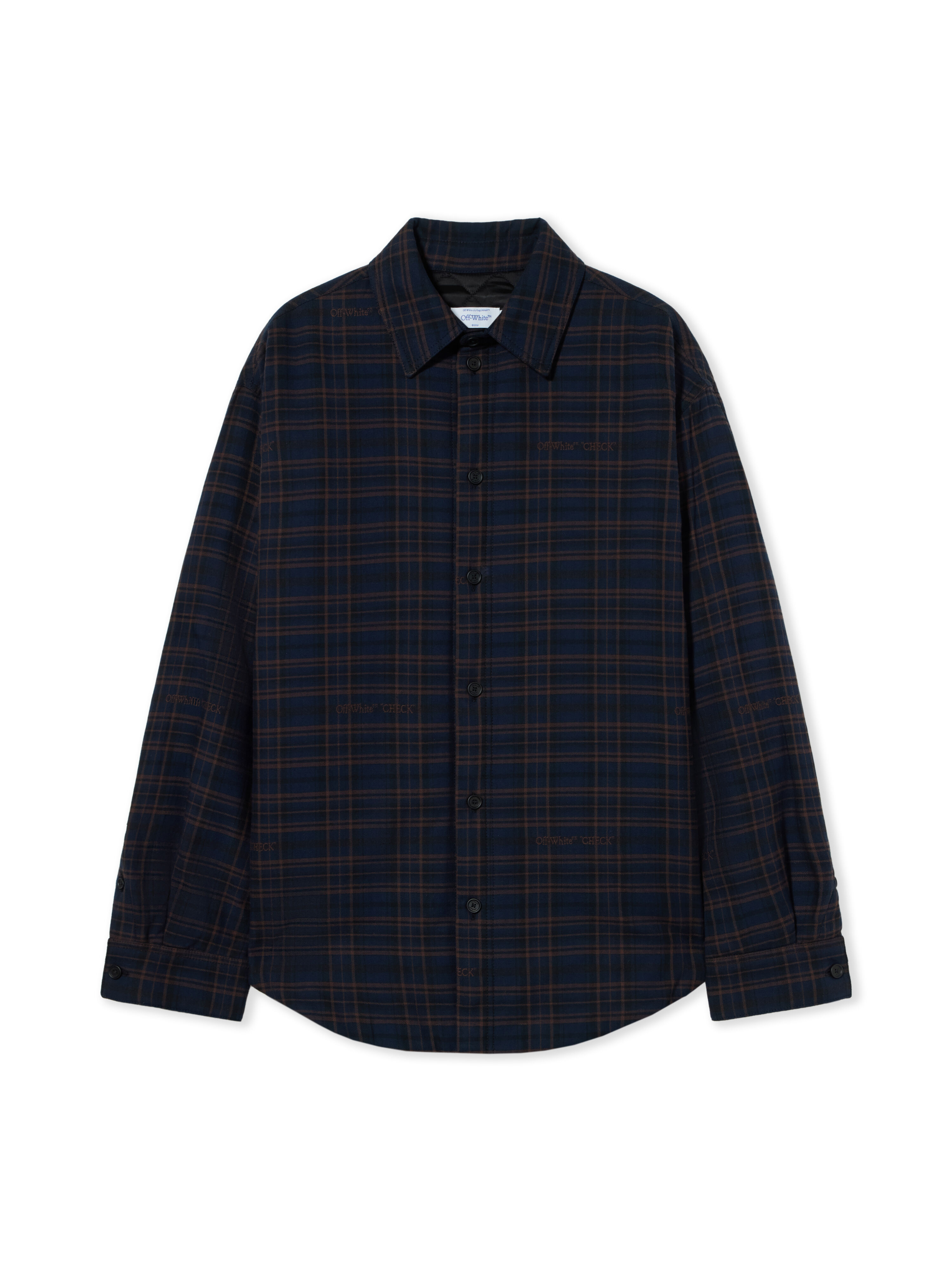 Check Flannel Padded Overshirt OFF WHITE Check Flannel Padded Overshirt BLUE GRAPHITE 44MES01FF26F001