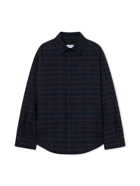 Check Flannel Padded Overshirt OFF WHITE Check Flannel Padded Overshirt BLUE GRAPHITE 44MES01FF26F001