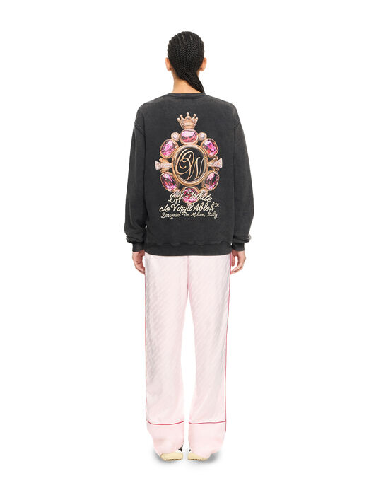 OFF WHITE Royal Jewels Sweatshirt Marble Black-Lemon Icing 2BA055S26FLE005