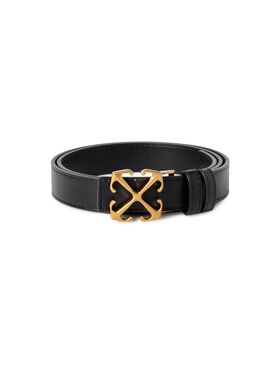 OFF WHITE Cintura Con Fibbia Arrow 25 Nero/Color Oro NERO OWRB133C99LEA001