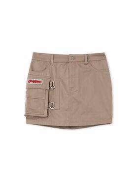 OFF WHITE Pocket Mini Skirt Fungi-Haute Red 2CU01MS26FAB001