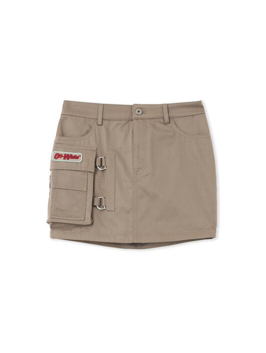 OFF WHITE Pocket Mini Skirt Fungi-Haute Red 2CU01MS26FAB001