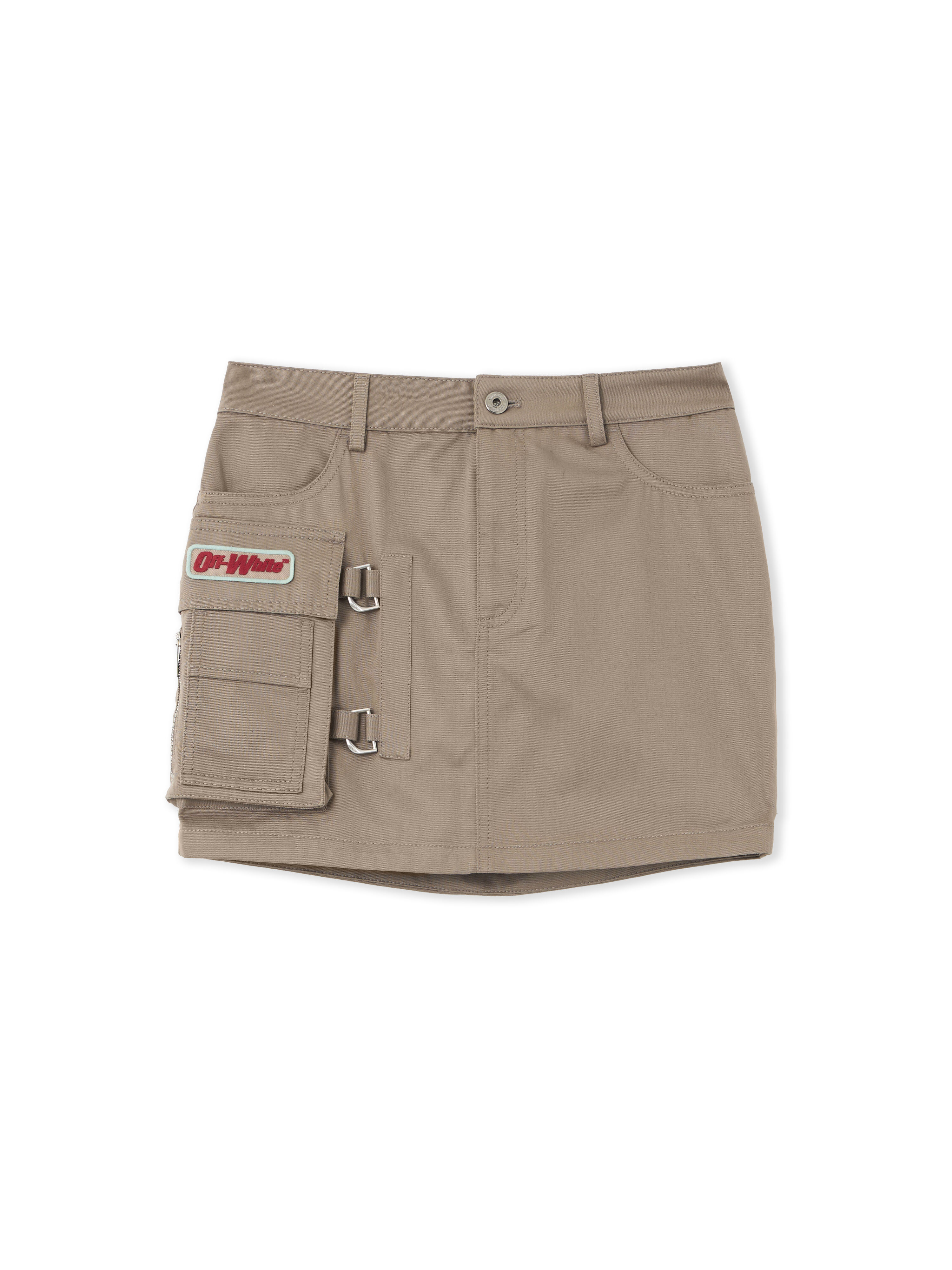 OFF WHITE Pocket Mini Skirt Fungi-Haute Red 2CU01MS26FAB001