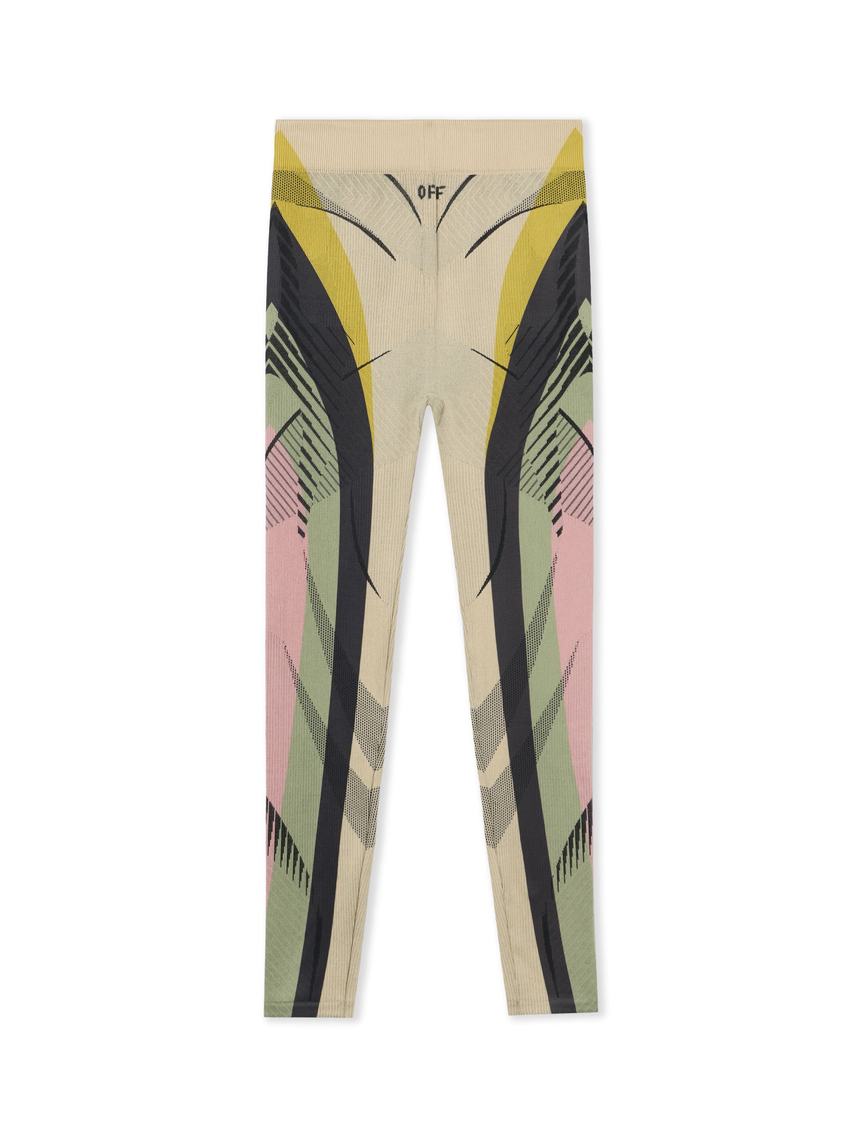 OFF WHITE Seamless Col Block Capri Pants Sand Wisteria 2LI00236K